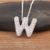 Light Aesthetic 26 A-Z Letters Sparkling Zircon Pendant Necklace Initials Alphabet For Women Lucky Jewelry Accessories - Image 8