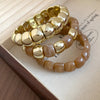 Square-Spliced Bead Bangle with Elastic Cord and Multiple Designs - Image 23