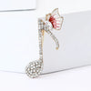 Rhinestone Butterfly Pins for Women Unisex Shiny Glass Musical Note Brooches Event Party Backpack Decoration Clothes Accessories - Image 17