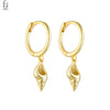 Silver Needle Vintage Shell Pendant Hoop Earrings Women's Pearl Conch Gold Earrings Jewelry Gifts - Image 22