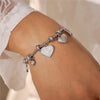 316L Stainless Steel Heart Charm Bracelet with Crystal Accents - Image 6