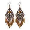 Retro Flower Hollow Round Earring for Women Geometric Gold Color Waterdrop Pendant Jewelry Ethnic Antique Jewelry - Image 12