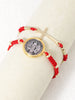 2pcs Cross Design Red Hand Woven Rope Adjustable Women's Bracelet Party Banquet Jewelry - Image 3