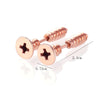 Stainless Steel Screw Stud Earrings in Colorful Finishes 1 Pair - Image 2