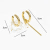 Statement Minimalist Gold Silver Color Asymmetric Square crystal Pendant Hoop Earrings Street Style Elegant Jewelry - Image 5