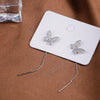 1Pair Silver Needle Acrylic Square Earrings Line Tassel Chain Drop Earring Women's Ear Line Straight Jewelry Gifts - Image 6