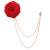 Korean Bridegroom Wedding Brooches Cloth Art Hand-made Rose Flower Brooch Lapel Pin Badge Tassel Chain Men's Suit Accessories - Image 14