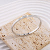 Open Stainless Steel Bangle with Decorative Stone Details in Multiple Styles - Image 17