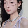 Asymmetric Shiny Star Moon Drop Earrings for Women Silver Color Metal Crystal Pearl Earrings Aesthetic Jewelry - Image 2