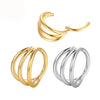 Titanium Triple Hinged Cartilage Earring Helix Piercing Nose Septum Rings Conch Clicker Metal Hoop Stud Body Jewelry - Image 2