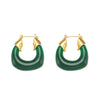 Favourite Color Summer Vocation Chunky Acrylic Resin Hoop Earrings For Woman Stainless Steel Jewelry - Image 8