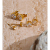 1Set Shiny Cubic Zirconia Round Stud Earrings Daily Stainless Steel Versatile Jewelry Party Gift - Image 3