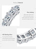 MODIAN 925 Sterling Silver Luxury Emerald Cut Square Sparkling Zirconia Wedding Ring For Women Anniversary Fine Jewelry Gifts