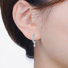 Silver Butterfly Fluttering Insect Earrings Jewelry Drop Earrings Jewelry Party Anniversary Gifts - Image 3