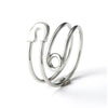 Boho Elegant Style, Christmas Holiday Gift Jewelry Adjustable Safety Pin Wrap Bypass Statement Ring - Image 2