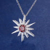 Starburst Crystal Pendant Necklace in Silver-Tone - Image 5