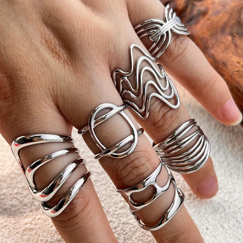316L Stainless Steel Rings for Women Silver Color Classic Rings Wedding Couple Rings Party Jewelry Accessories - Image 1