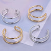 1/2pcs Simple Kpop Double Layer Open Adjustable Stainless Steel Ring For Women Men Accessories Finger Jewelry Gift - Image 2