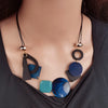 Vintage Wooden Geometric Pendant Necklace with Collar Handmade Ethnic Statement Bib Necklaces for Women Neck Jewelry - Image 10