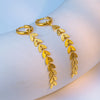 Simple Fishtail Shaped Long Earrings for Women, Stainless Steel Gold Plated Jewelry Gifts - Image 3