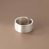 Silver Wire Drawing Adjustable Rings For Women Couple Jewelry Ladies Accessories Gifts Jewellery - Image 1
