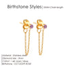 Zircon Birthstone Pendant Earrings 12 Zodiac Signs Stainless Steel Jewelry Party Gifts - Image 15