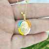 Virgin Mary Pendant Charm Necklace Women Cross Scared Heart Jesus Choker Seed Beads Stainless Steel Chain Gold Color Mom - Image 26
