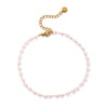 1 Piece Stylish Gold Plated 304 Stainless Steel Glass Beaded Chain Anklet For Women Summer Beach Gift 22cm(8.7") long - Image 8