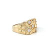 Hip Hop Gold Plated CZ Nugget Ring for Women Men Vintage Finger Ring Wedding Couple Jewelry Accessories - Image 3
