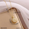 Rotation Spin Sunflower Stainless Steel Zircon Necklaces For Women Metal Crystal Necklace Party Birthday Gifts Jewelry - Image 6