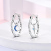 Silver Hoop Earrings Star Moon Stud Drop Earrings For Woman Party Wedding Accessories Jewelry Gift - Image 3