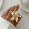 Exaggerated Bilayer Big Flower Ring for Women Personality Metal Punk Party Finger Ring Jewelry Accessories - Image 7