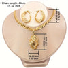 Golden Necklace Jewelry Set for Women Special Hollow Design Pendant Earrings Wedding Anniversary Gifts Jewellry Accessories - Image 6