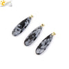 Csja Water Drop Necklaces Crystal Pendant Stainless Steel Chain Necklace for Women Stone Amethyst Jewelry Gift - Image 33