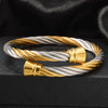 Stainless Steel Gold Color Wire Knot Bracelet Hip Hop Women Men Open Cuff Bangle Pulseira Bileklik Jewelry Gifts - Image 20