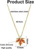Gold Dainty Maple Leaf Necklace Autumn Maple Leaf Pendant Necklace Halloween Christmas Thanksgiving Gift Jewelry - Image 3
