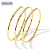 3 Pieces/lot Stainless Steel Bracelet Bangles For Women Simple Style Gold Plated Women's Bracelets Bangle - Image 9