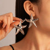 Punk Metal Starfish Stud Earrings for Women Gold Color Star Geometric Temperament Earrings Summer Jewelry Gift - Image 8