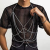 Rock Multilayer Metal Tassels Waist Belly Chain Necklace for Men Punk Silver Color Summer Party Beach Club Body Jewelry - Image 1