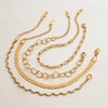 Minimalist Gold Color Plated Stainless Steel Hammer Pattern Geometric Chain Bracelet Heart shaped Hollow out Stackabl - Image 6
