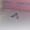 1pcs Silver Color Wing 316L Stainless Steel Ear Bone Nail for Women Full of Rhinestone Earrings Accessories for Ear - Image 4