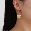 Stainless Steel Earrings Snowflakes Pendants Hoop Earrings Winter Charms Drop Earrings For Women Jewelry Party Gifts - Image 2