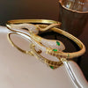 Gold Plated Snake Bracelets Bangleles Personality Design Zircon Bracelet for Women Men Party Jewelry Anniversary Gift K - Image 5