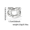 316L Stainless Steel Leaf Stripe Weave Chain Open Ring for Women Men Special Punk Jewelry Gifts - Image 7