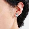 Oval Glossy Metal Clip-On Earrings in Gold-Tone or Silver-Tone - Image 3