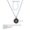 Handmade Wooden Circle Ceramic Pendant Necklace Adjustable Cord Unique Bohemian Jewelry for Men and Women 1 Piece - Image 5