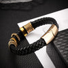 Mens Bracelet Cross Titanium Steel Vintage Jewelry Leather Braided Personality Selling Bangles - Image 3