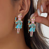 Cute Nutcracker Soldier Pendant Earrings For Women Shiny Rhinestone Imitation Pearl Elegant Earrings Christmas Year Jewelry - Image 18