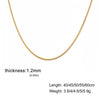Round Snake Chain Necklace in Stainless Steel 0.9mm to 2mm - Image 11