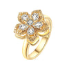 Adjustable Rotating Double Layer Flower Stacking Women'S Rings Gold Crystal Relife Spinning Ring - Image 6